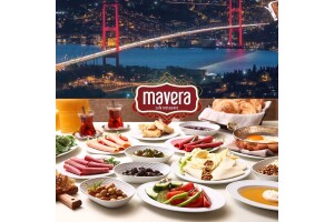 Çamlıca Mavera Cafe Restaurant Boğaz Manzaralı Serpme Kahvaltı Menüsü