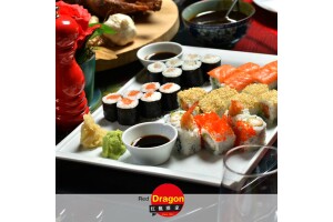 Red Dragon Chinese Restaurant'ta 18 Parça Sushi Lezzeti