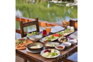 Mints Hotel Ağva'da Nehir Kenarında Serpme Köy Kahvaltısı